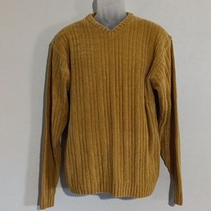 CASSEL gold 100% acrylic long sleeve sweater